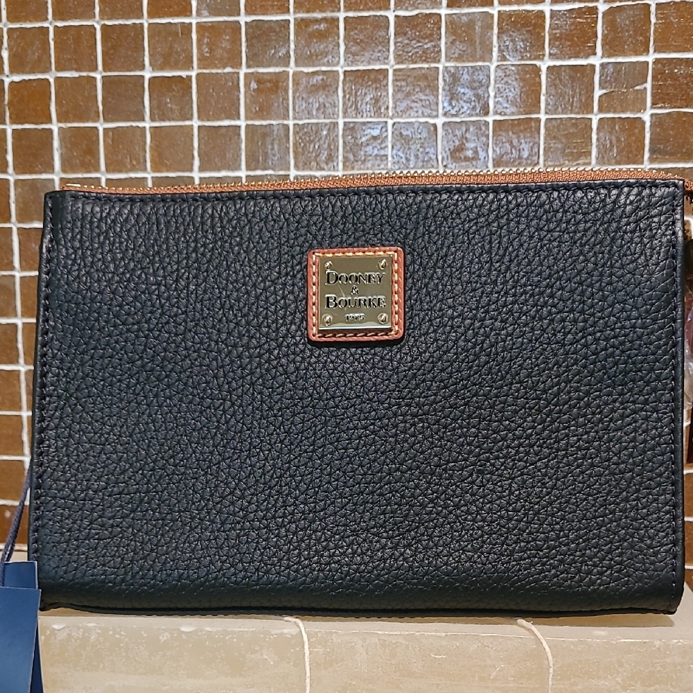 Dooney & Bourke Black Pebble Leather Wallet